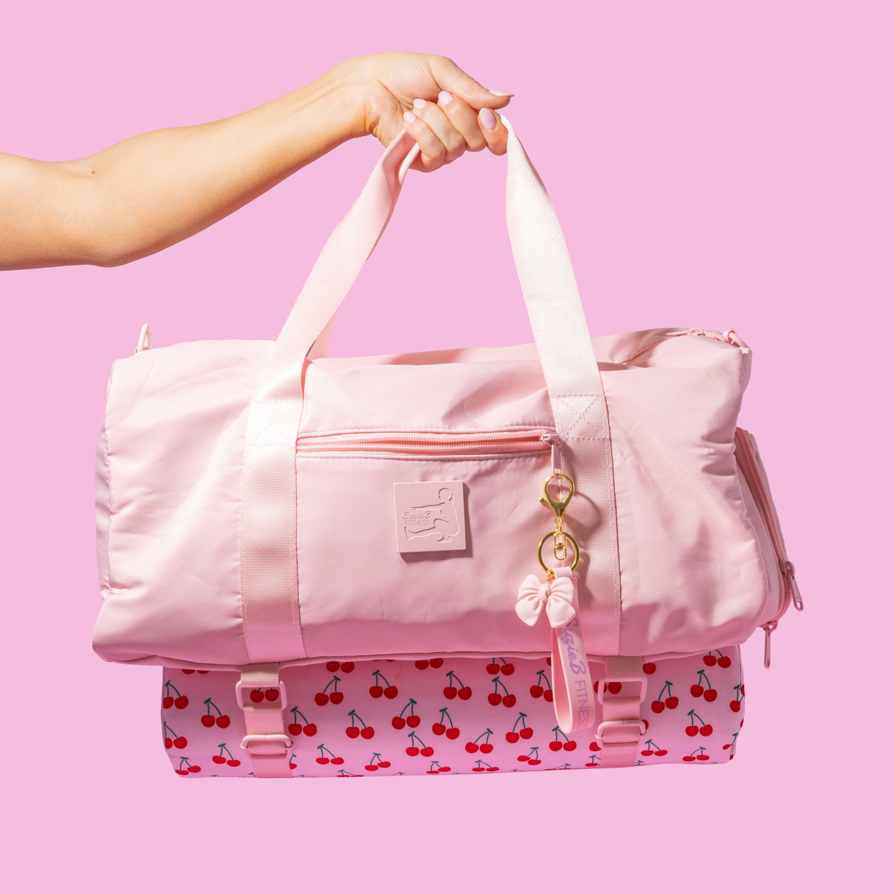 BOW PINK DUFFLE BAG SuzieB Fitness