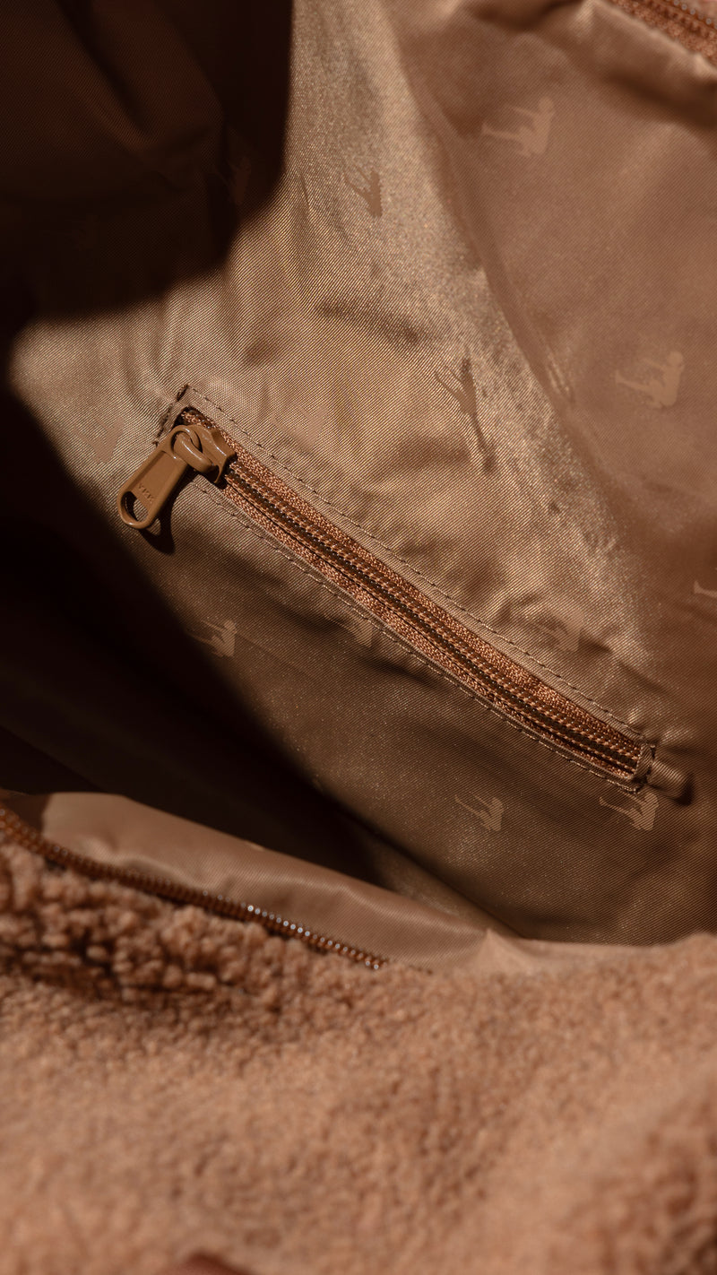 BROWN SHERPA DUFFLE BAG