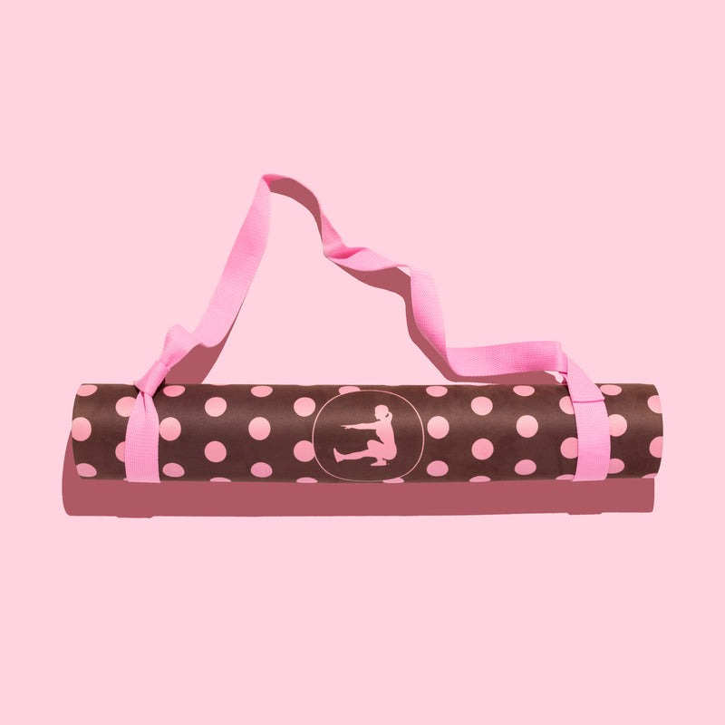 BROWN POLKA DOT WORKOUT MAT