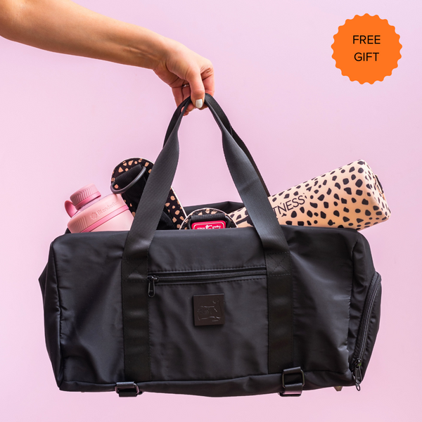 BLACK DUFFLE BAG
