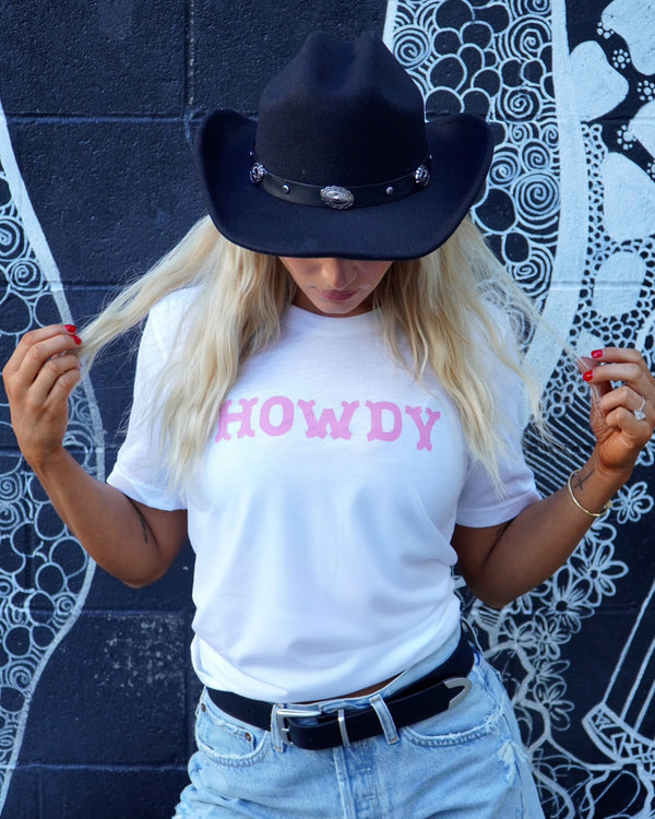 White Howdy Tee