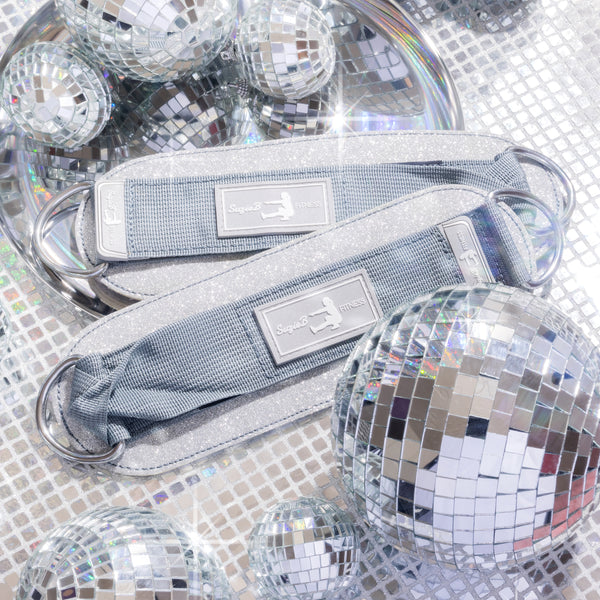 SILVER SPARKLE ANKLE STRAPS