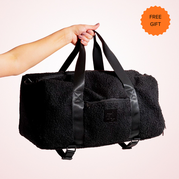 BLACK SHERPA DUFFLE BAG