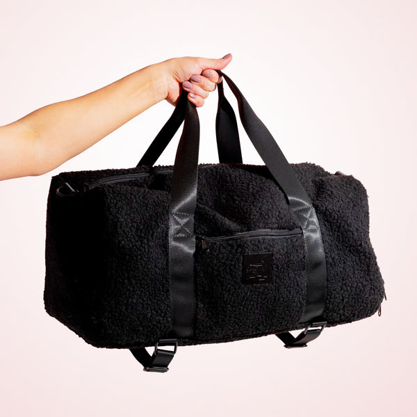 BLACK SHERPA DUFFLE BAG