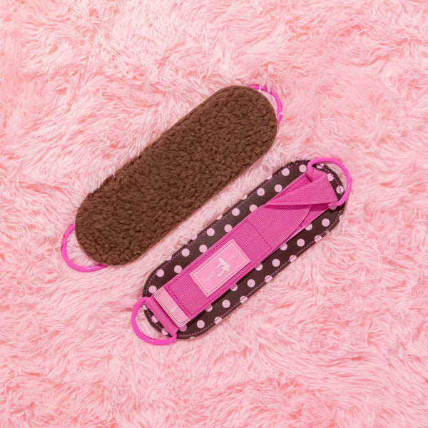 BROWN POLKA DOT ANKLE STRAP