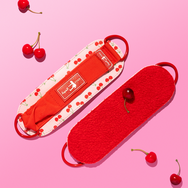 Cherry Print Ankle Straps - SuzieB Fitness