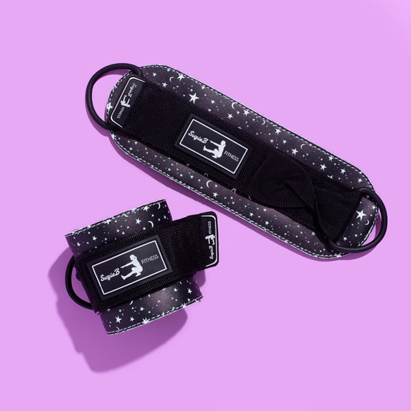 BLACK STAR ANKLE STRAPS