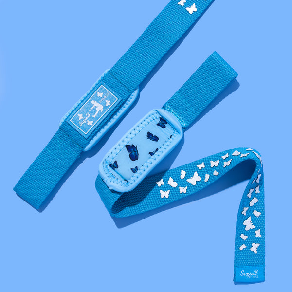 BLUE BUTTERFLY LIFTING STRAPS