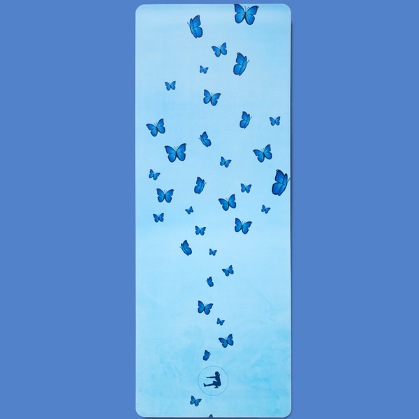 BLUE BUTTERFLY WORKOUT MAT – SuzieB Fitness