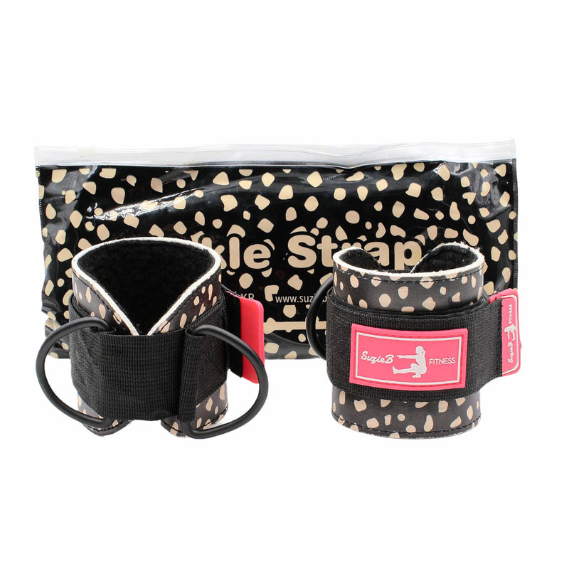 BLACK CHEETAH ANKLE STRAPS