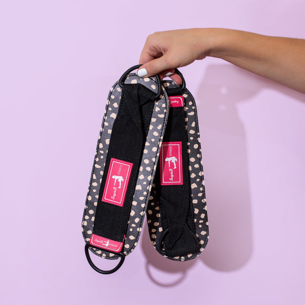 BLACK CHEETAH ANKLE STRAPS